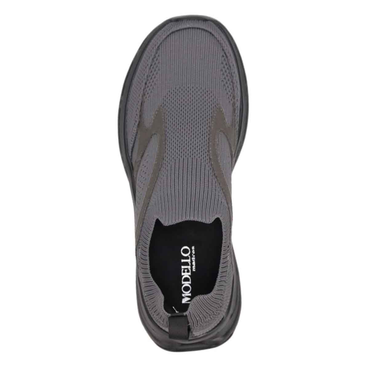 モデロ MODELLO 「Recovery Shiatsu Insole」搭載で指圧効果により血行をよくする。厚底ニット スリッポンスニーカー　DM6531R D-GRAY 25.0