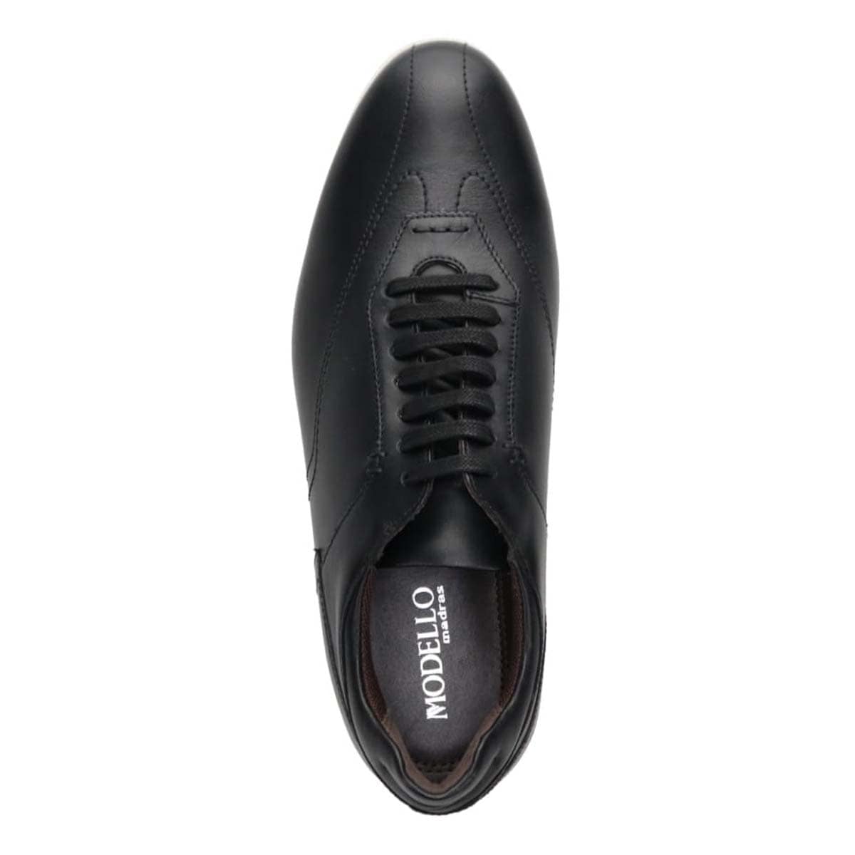 【抗菌消臭機能】さまざまなシーンに合わせやすい ドレスレザースニーカー DM6922 BLACK 25.0