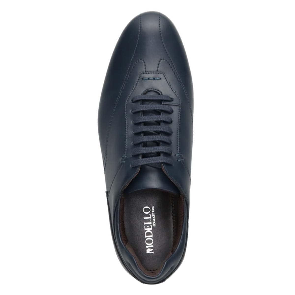 【抗菌消臭機能】さまざまなシーンに合わせやすい ドレスレザースニーカー DM6922 NAVY 25.0