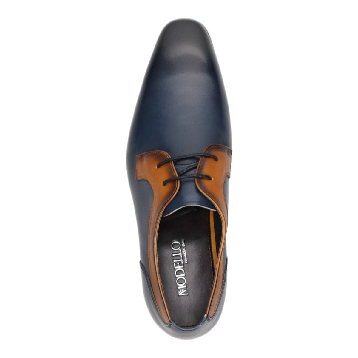 モデロ MODELLO プレーントゥ・ドレスシューズ　DM7283 NAVY/L-BROWN 25.0