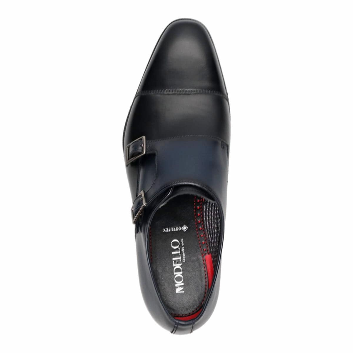≪EC限定カラー≫【抗ウイルス・抗菌加工】モデロ MODELLO GORE-TEX ダブルモンクドレスシューズ　DM804G BLACK/NAVY（EC限定カラー） 25.0