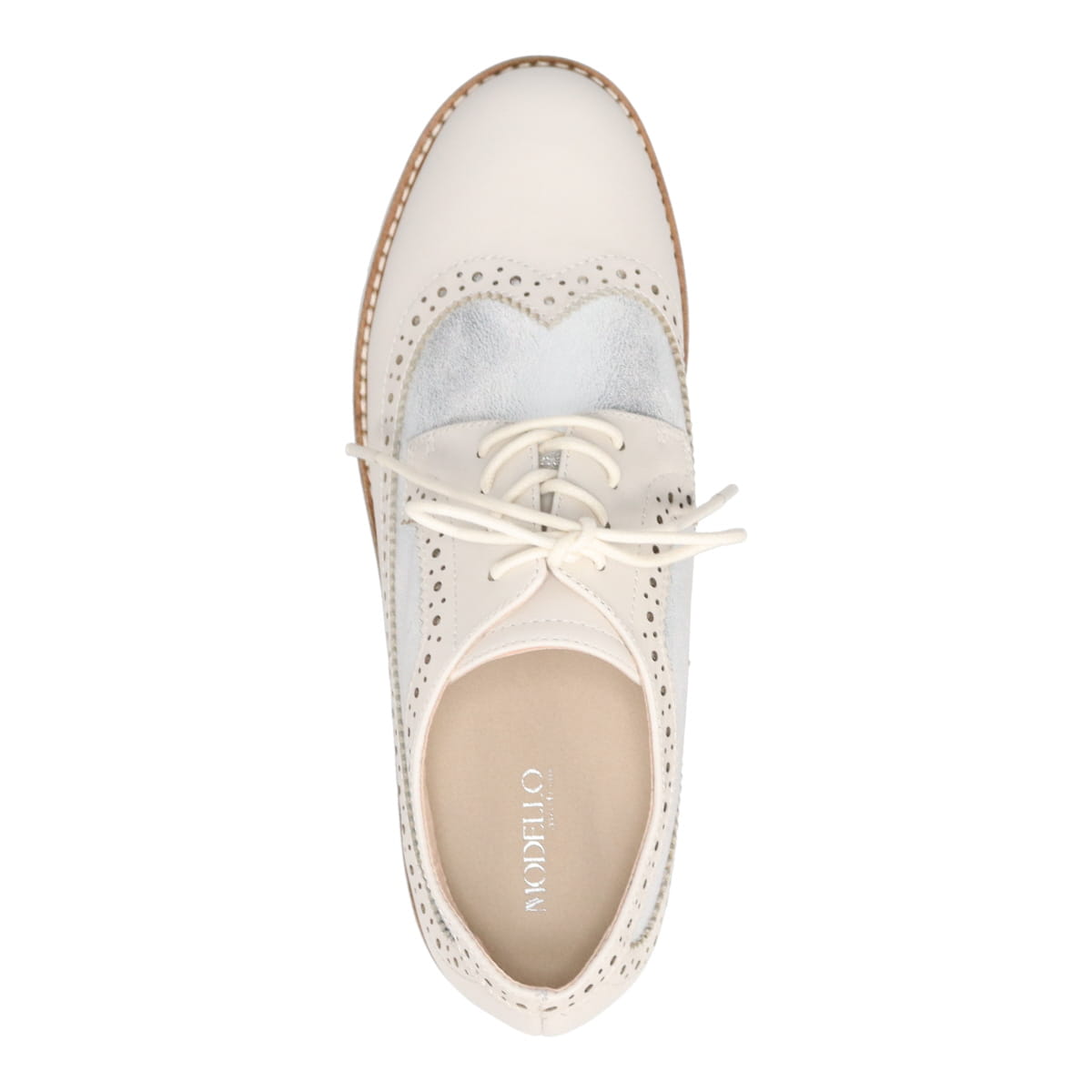 MODELLO 大人気の厚底レースアップシューズ　DML1906 WHITE/C 23.0