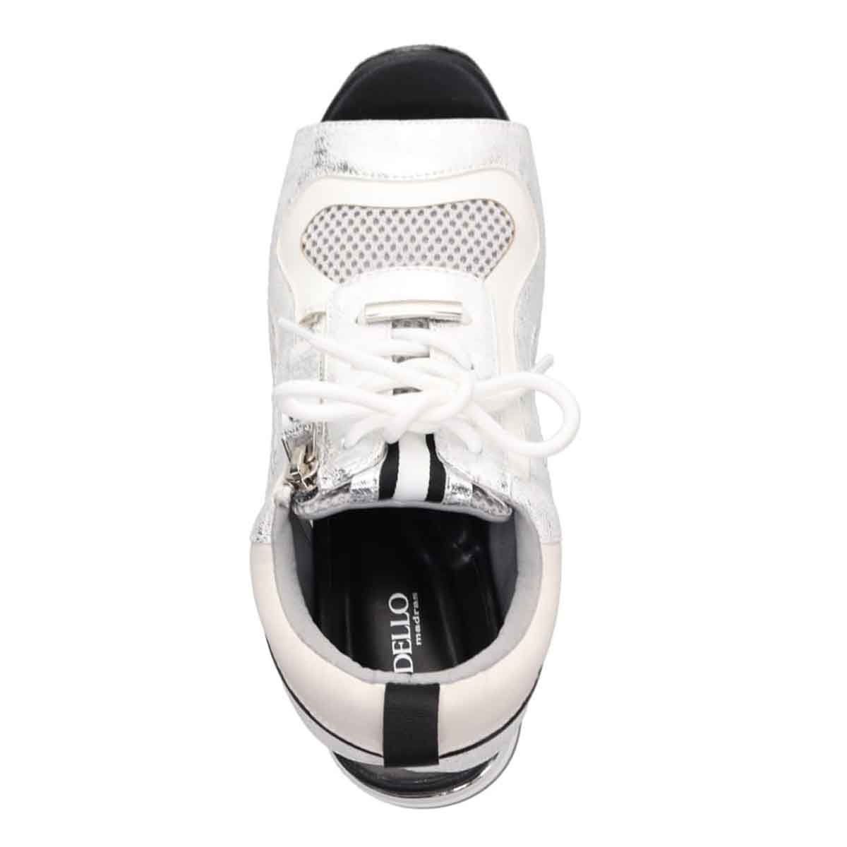 モデロ MODELLO 「リカバリーインソール」搭載で指圧効果により血行を115％促進。Recoveryヒールスニーカーサンダル　DML1940R SILVER 23.0