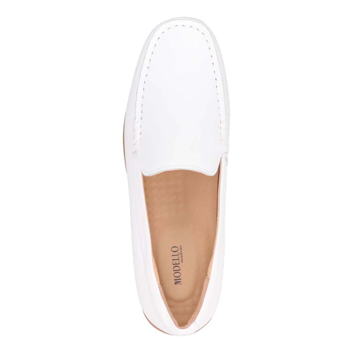 モデロ MODELLO スクエアトゥ モカシンシューズ  DML5500 WHITE 23.0