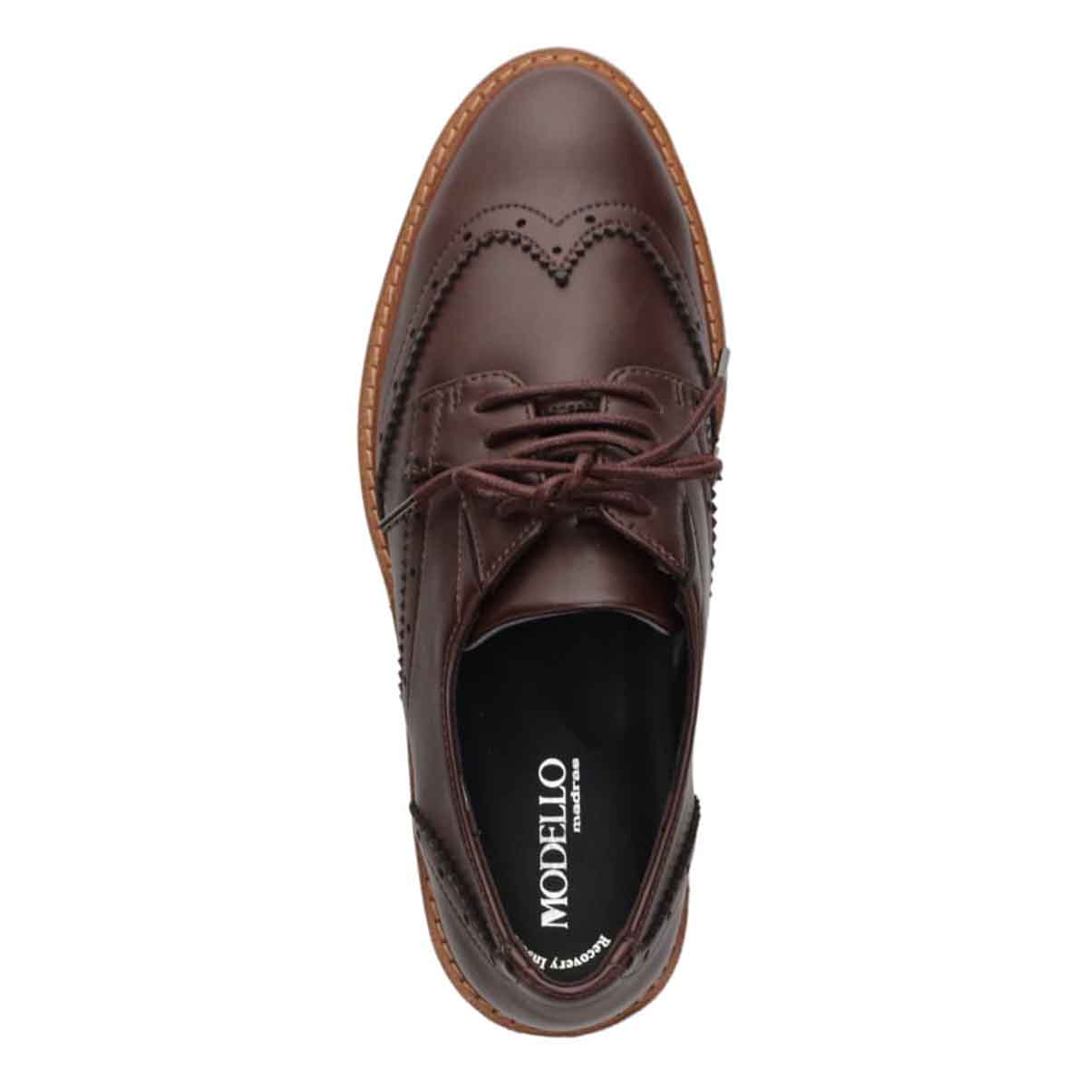 【撥水仕様】モデロ MODELLO 「Recovery Shiatsu Insole」搭載で指圧効果により血行をよくする。ダービーシューズ　DML6062R D-BROWN 23.0