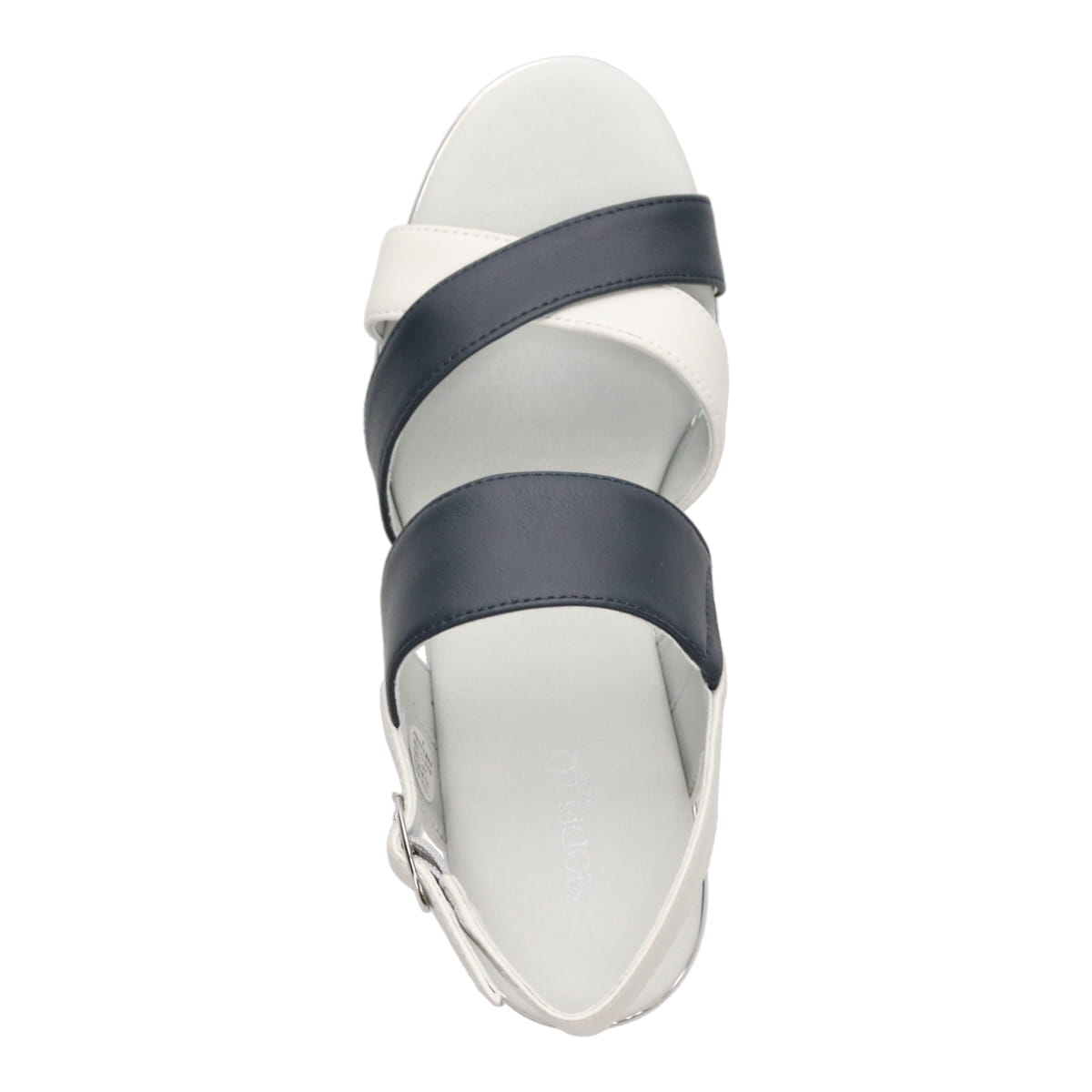 シンプルな大人カジュアル♪ウェッジソールで歩きやすいセパレートカジュアルサンダル　 DML7113 NAVY/IVORY M