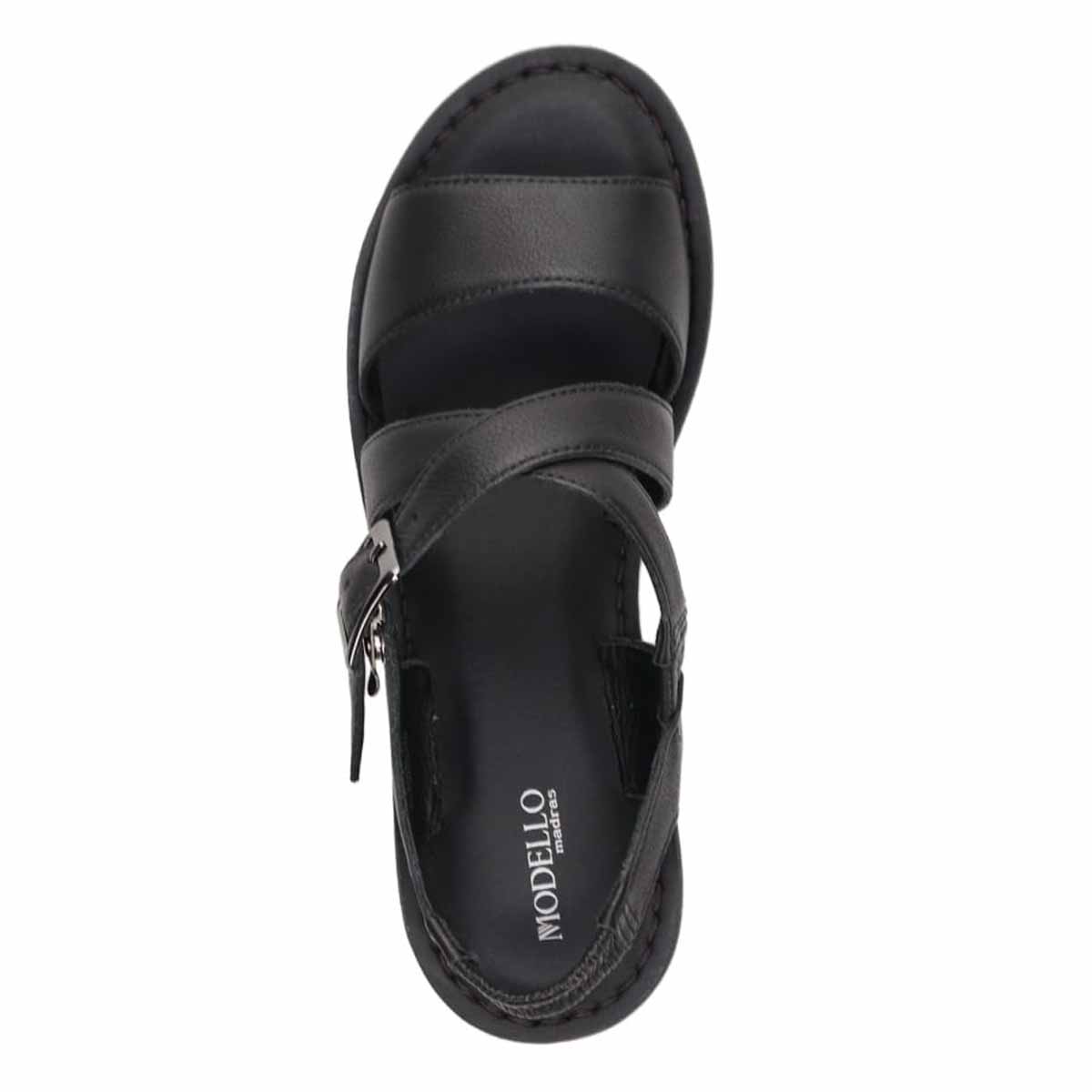 モデロ MODELLO 　ナチュラルレザーフットベットサンダル　DML7156 BLACK M　(23.0～23.5)