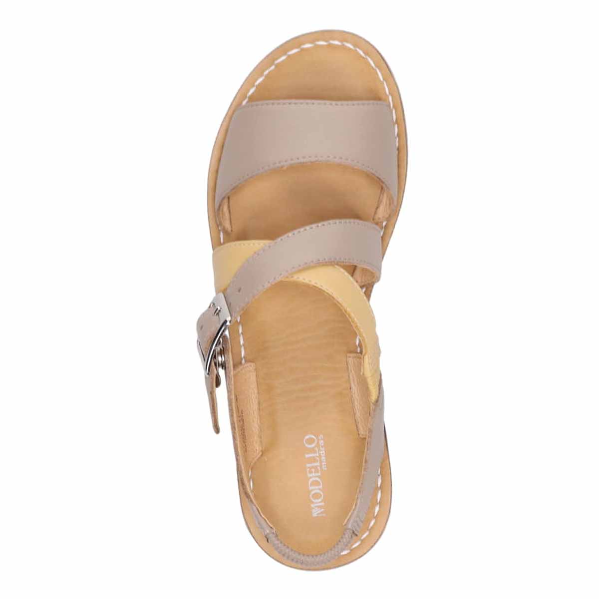 モデロ MODELLO 　ナチュラルレザーフットベットサンダル　DML7156 GREGE/C M　(23.0～23.5)