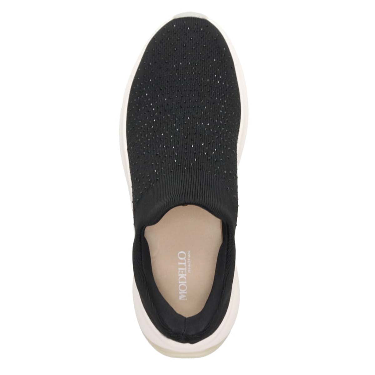 モデロ MODELLO ニットスリッポンスニーカー　DML8806 BLACK 23.0