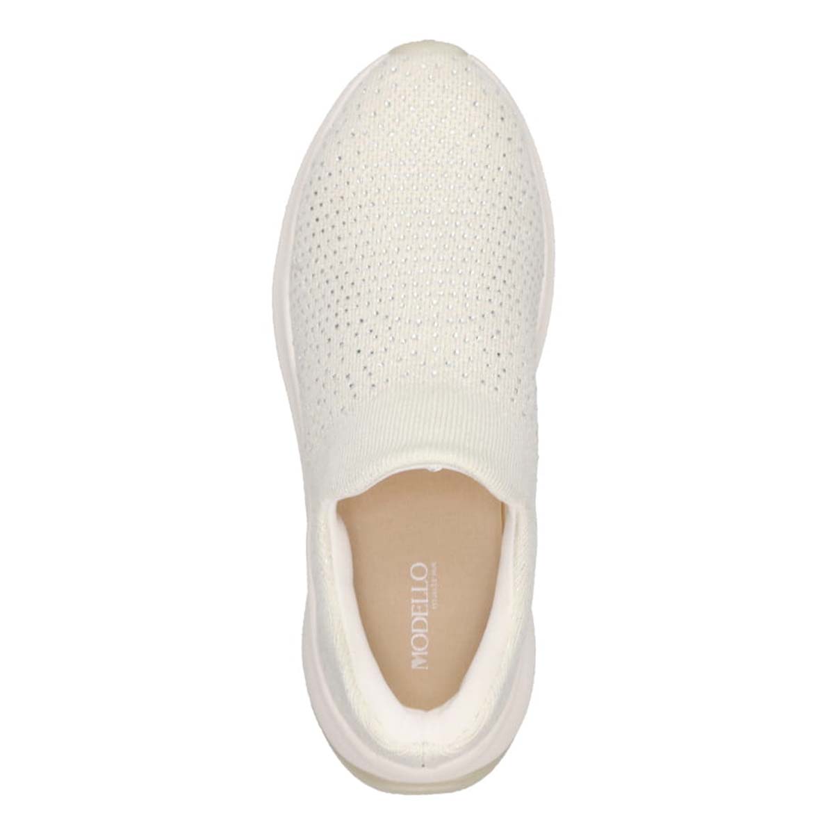 モデロ MODELLO ニットスリッポンスニーカー　DML8806 IVORY 23.0