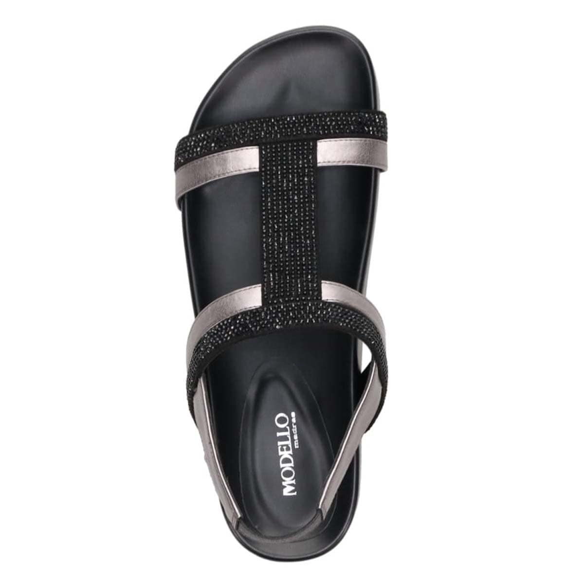 モデロ MODELLO フットベッドミッドソールサンダル　DML8808 BLACK M（23～23.5）
