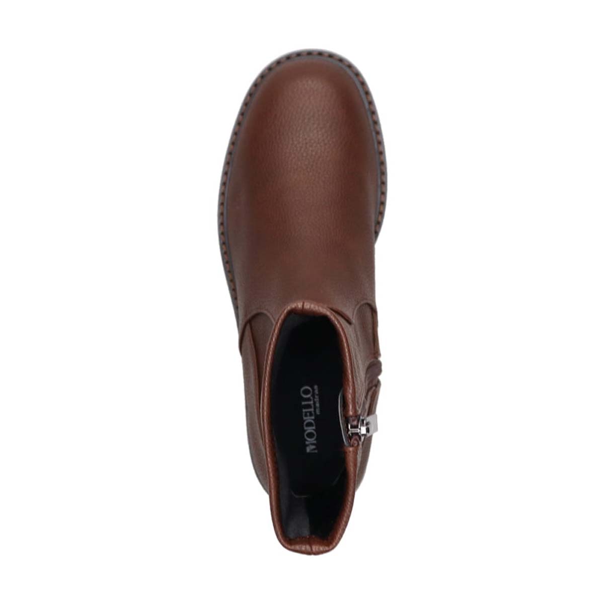 【撥水仕様】モデロ MODELLO 3.5cmヒール タンクソールショートブーツ  DML8820 D-BROWN 23.0