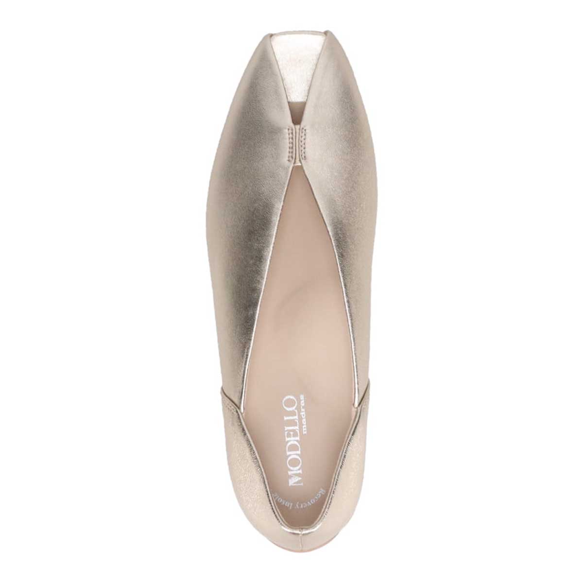 モデロ MODELLO 「リカバリーインソール」搭載で指圧効果により血行を115％促進。Recoveryオープンパンプス　DML8828R GOLD 23.0