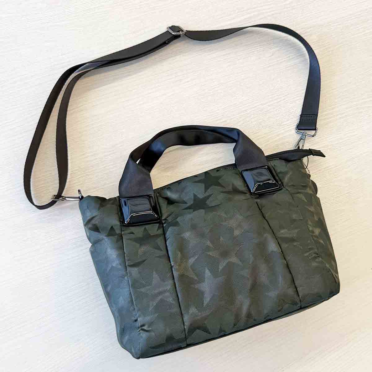 モデロ MODELLO　軽量ナイロン 2WAY マルチポケットトートバッグ　DMLB116 KHAKI-PRINT FREE
