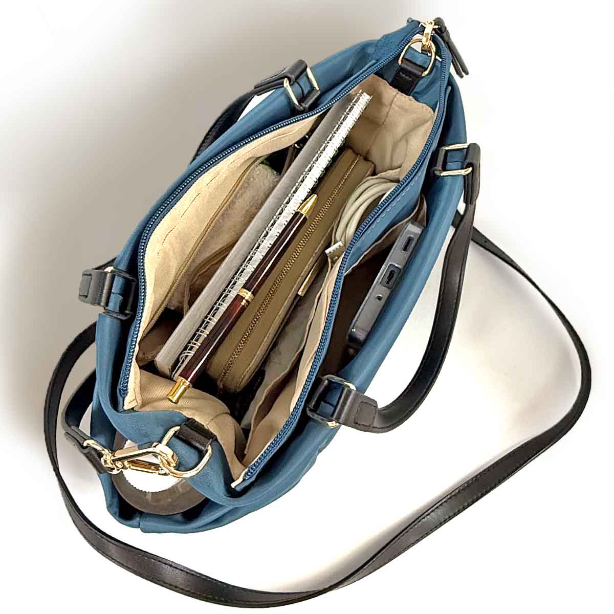 モデロ MODELLO　2WAY トートバッグ（ショルダーストラップ付き）バッグ　DMLB500 BLUE FREE