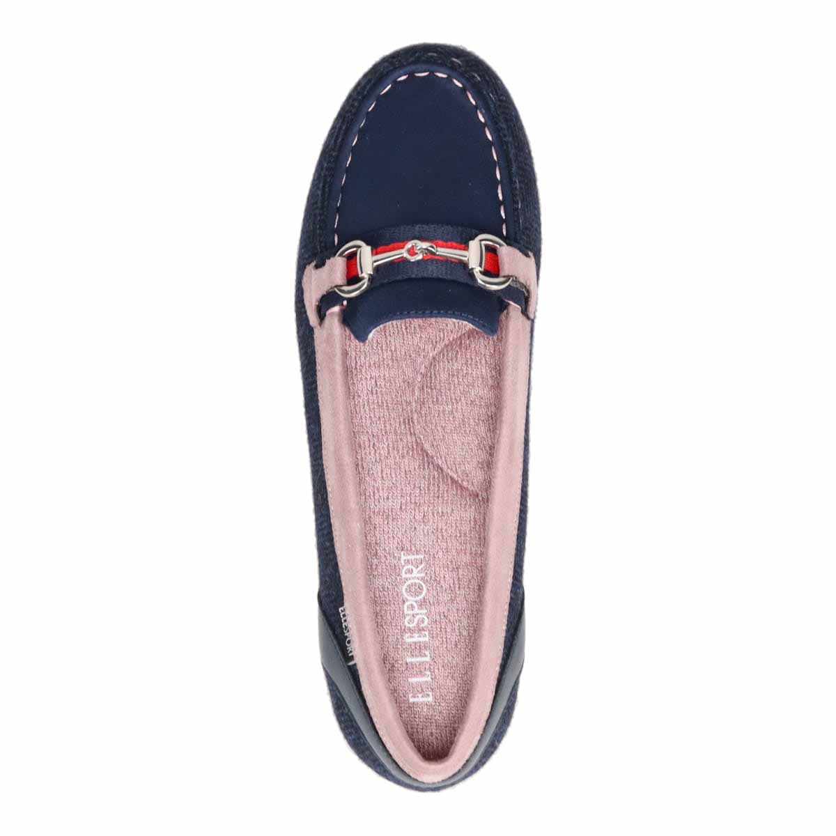 エル スポーツ ELLESPORT カジュアルビットモカシン ESP10663V NAVY/PINK 23.0