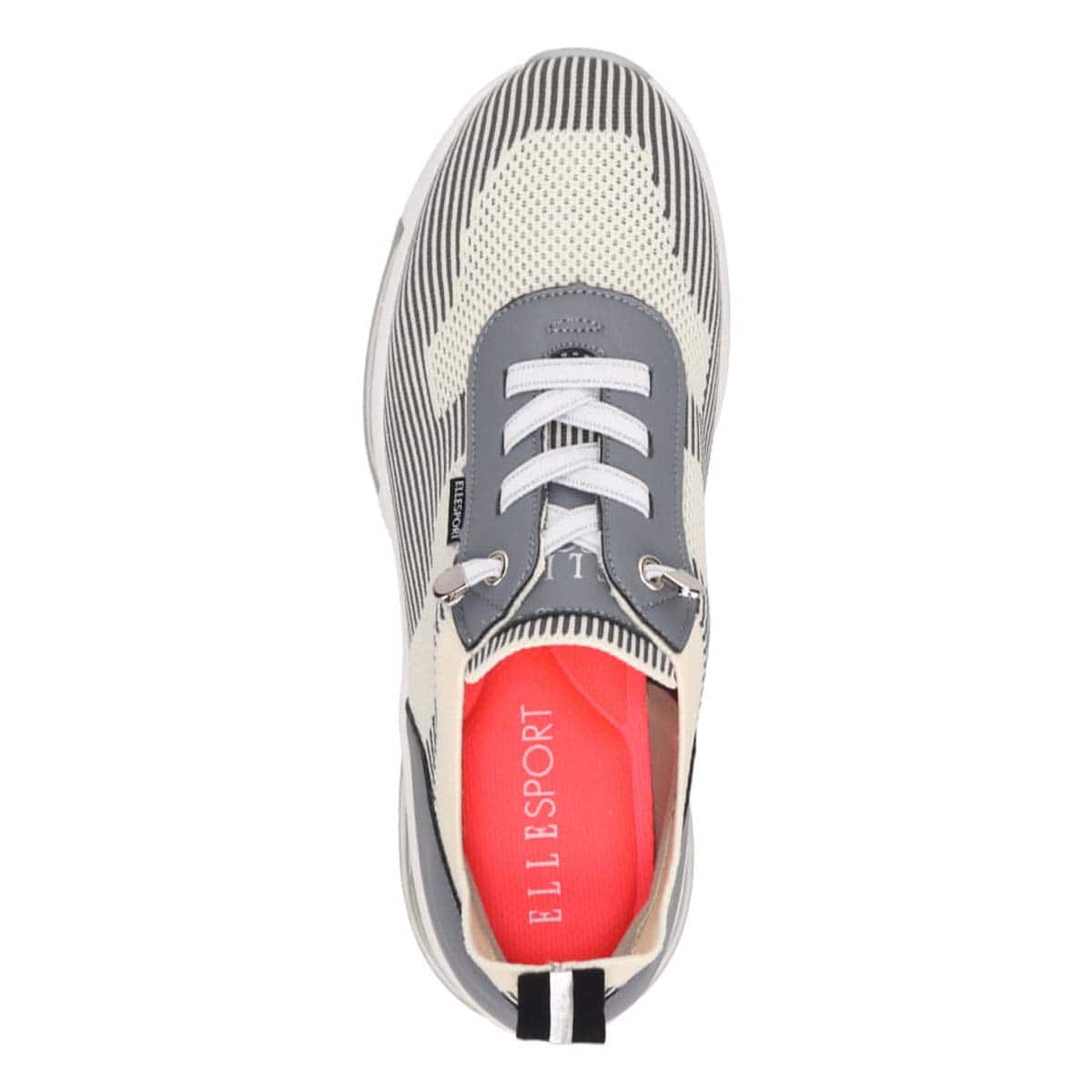 エル スポーツ ELLESPORT ニットスニーカー　ESP12593 GRAY/WHITE 23