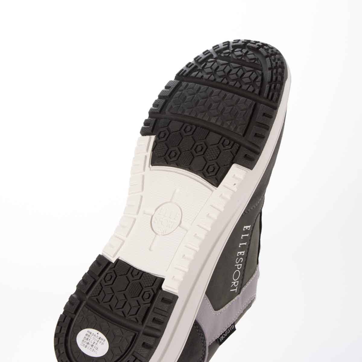 【4cm4時間防水設計】エル スポーツ ELLESPORT　厚底クイックフィットスニーカー     ESP12606 GRAY-NUBUK 23.0