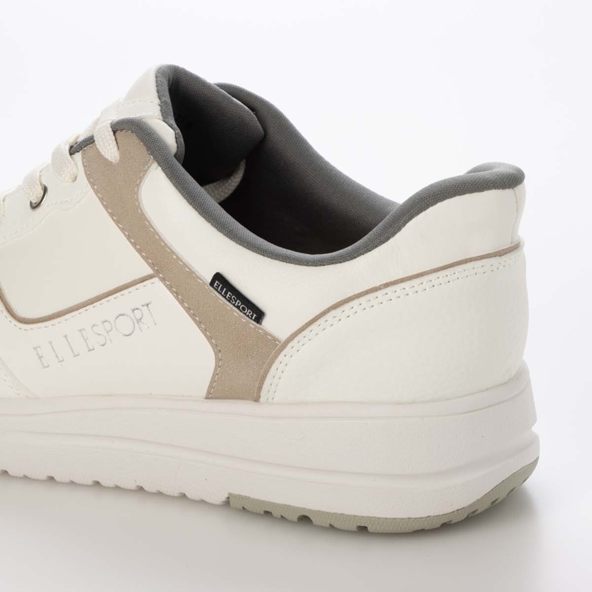 【4cm4時間防水設計】エル スポーツ ELLESPORT　厚底クイックフィットスニーカー     ESP12606 WHITE/GOLD 23