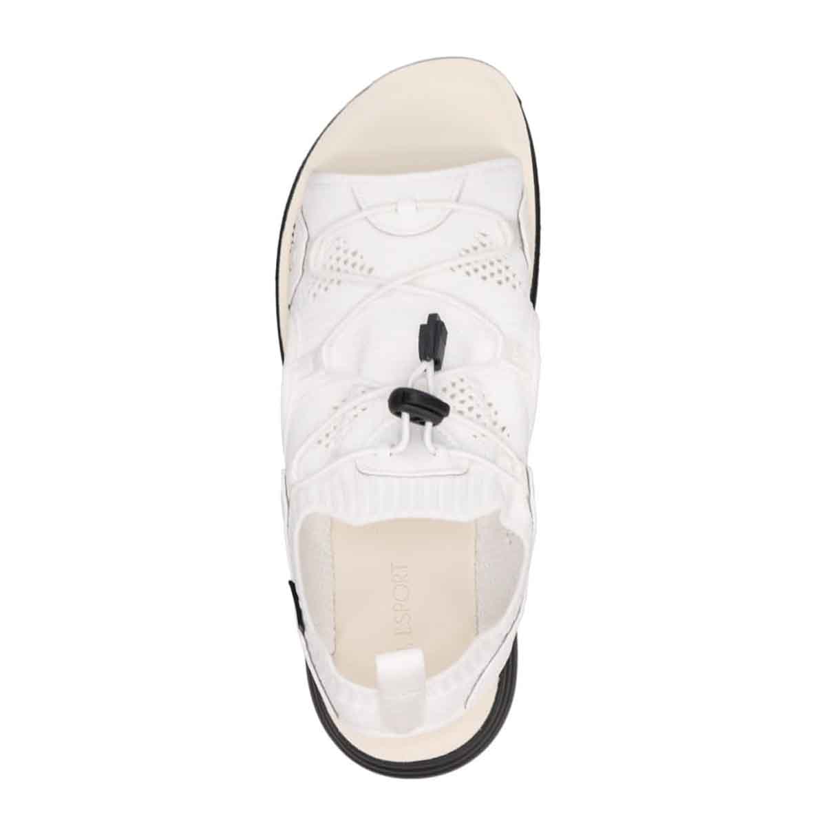 エル スポーツ ELLESPORT 　レースアップニット厚底スポーツサンダル　ESP12608 WHITE M（23～23.5ｃｍ）