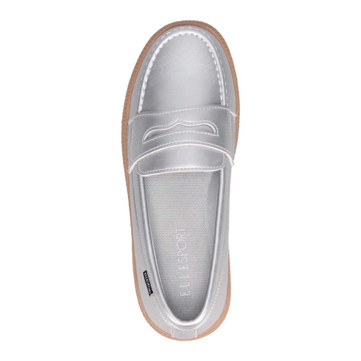 エル スポーツ ELLESPORT　オンオフ兼用！歩きやすさを追求したローファースニーカー　ESP14509 SILVER 23.0