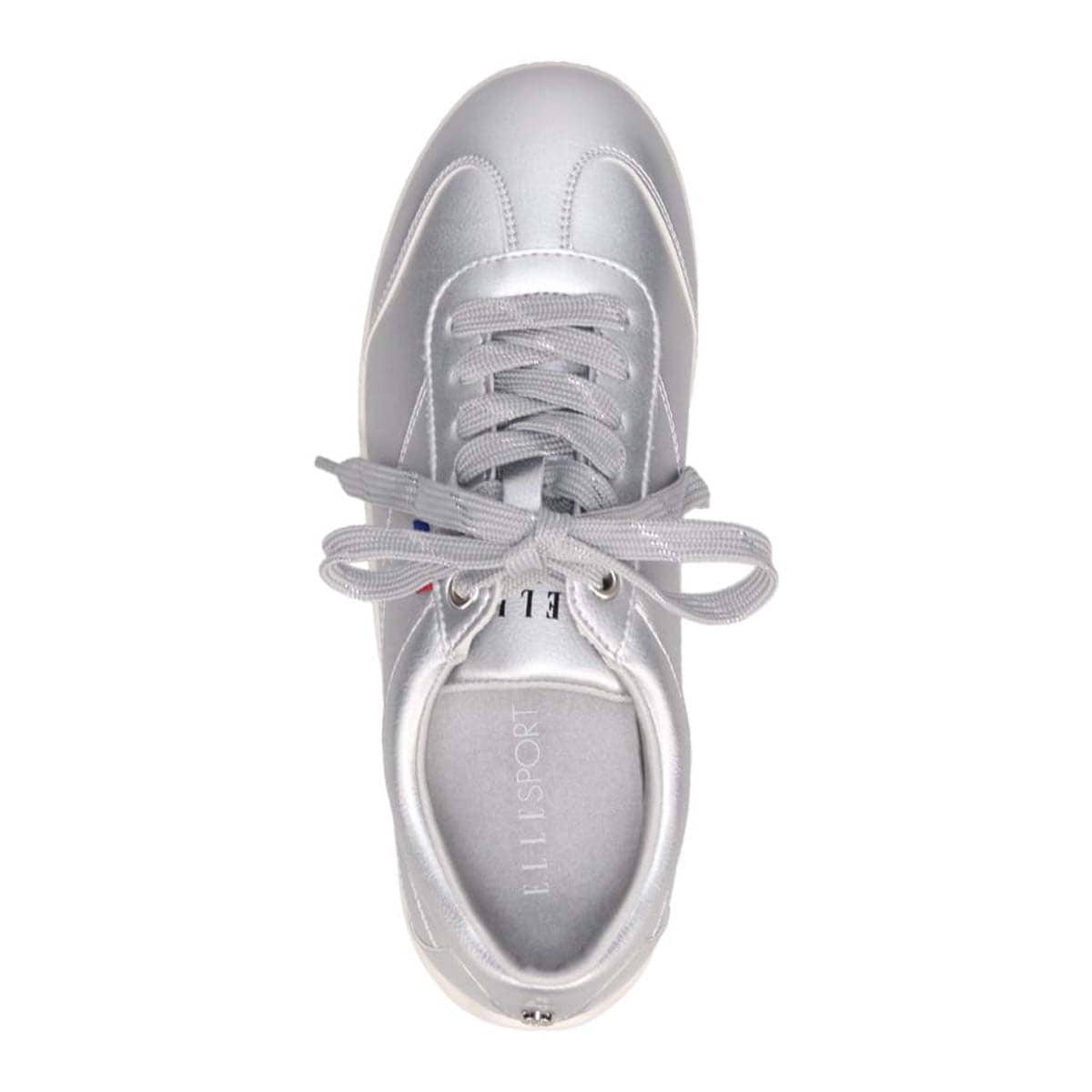 エル スポーツ ELLESPORT ドライビングレースアップスニーカー SILVER 23.0