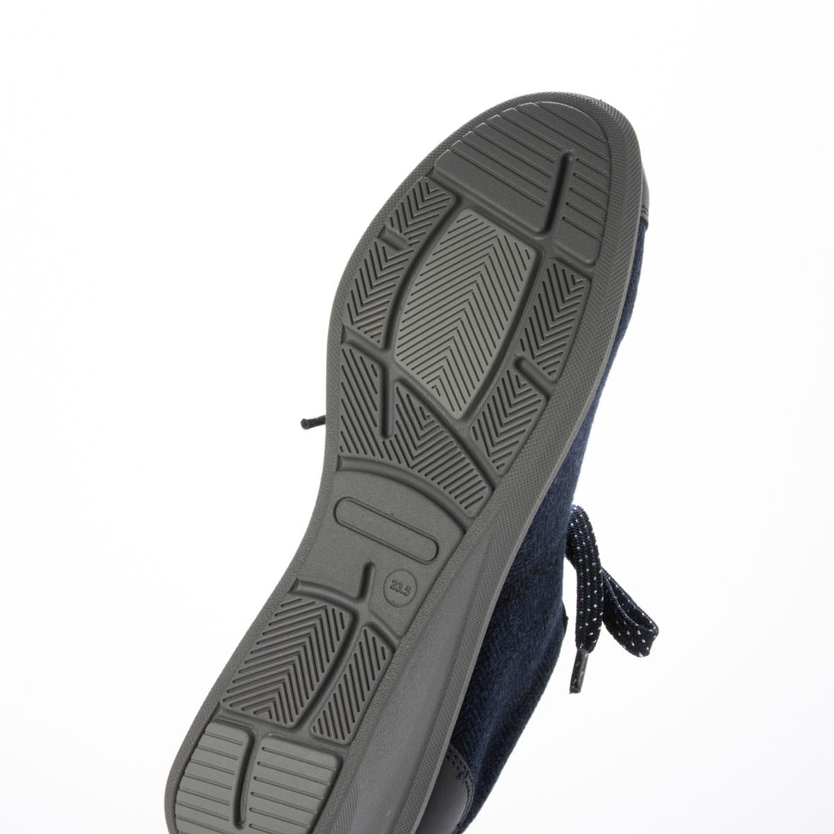 エル スポーツ ELLESPORT レースアップウェッジスニーカー　ESP14707 NAVY-TX 23.0