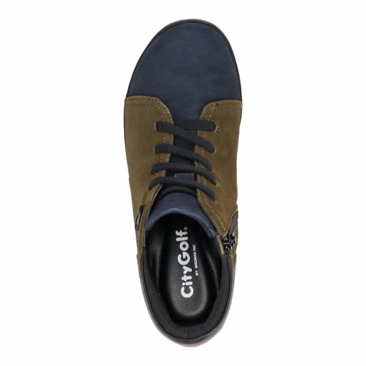 Ｃｉｔｙ　Ｇｏｌｆ ゆったり足入れのプラット製法 カジュアルレースアップブーツ  GFL20114 NAVY-SILK 23.0