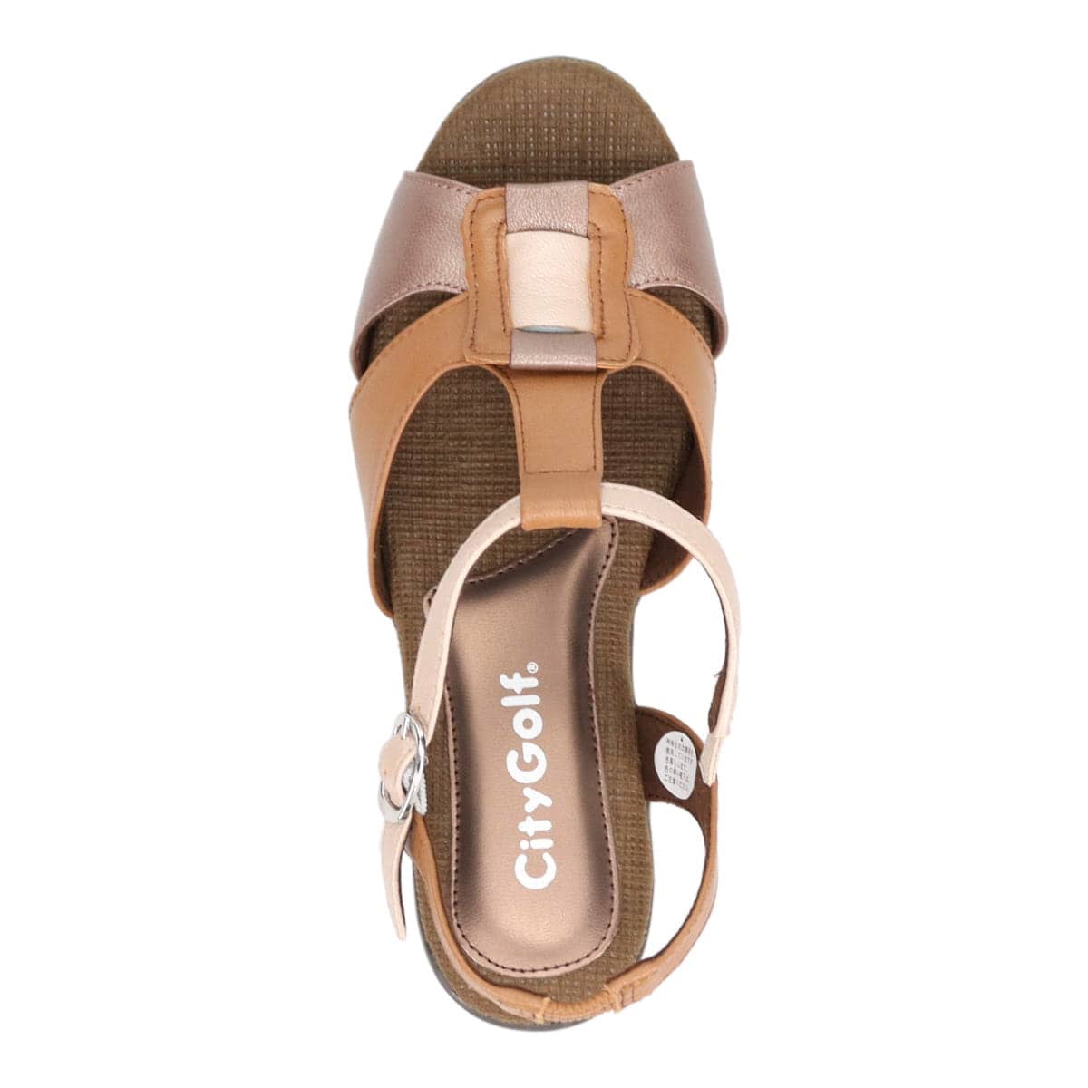 シティ ゴルフ City Golf  ベーシックデザイン  サマーサンダル  GFL20125 BROWN/C M　(23.0～23.5)