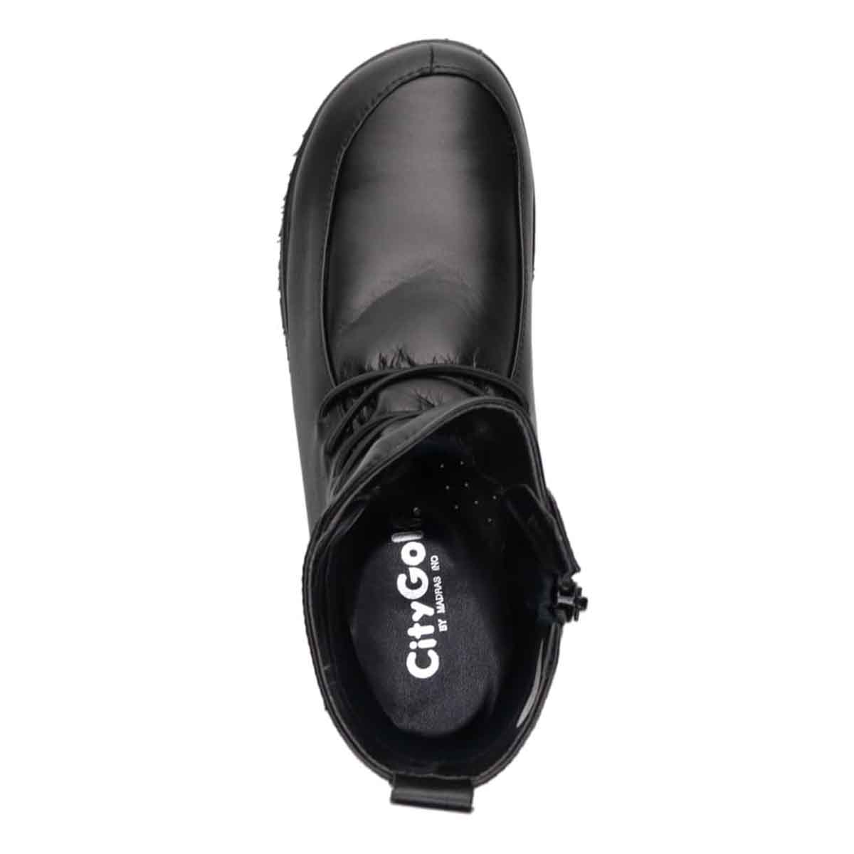 【防滑仕様】シティ ゴルフ City Golf 3.0cmショートブーツ GFL7504F BLACK 23.0