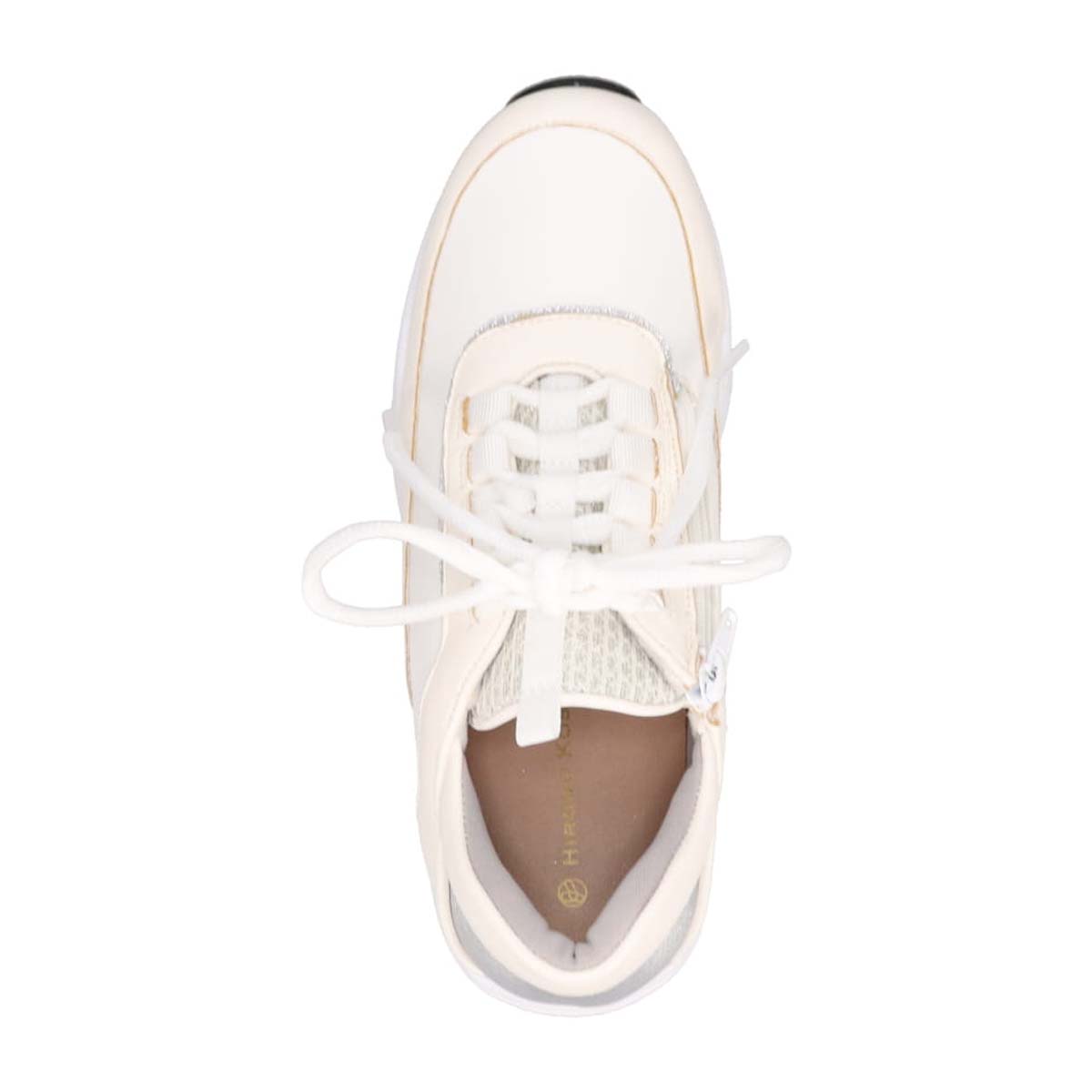 【撥水加工】HIROKO KOSHINO ヒールアップスニーカー  HKL1202 IVORY/C 23.0