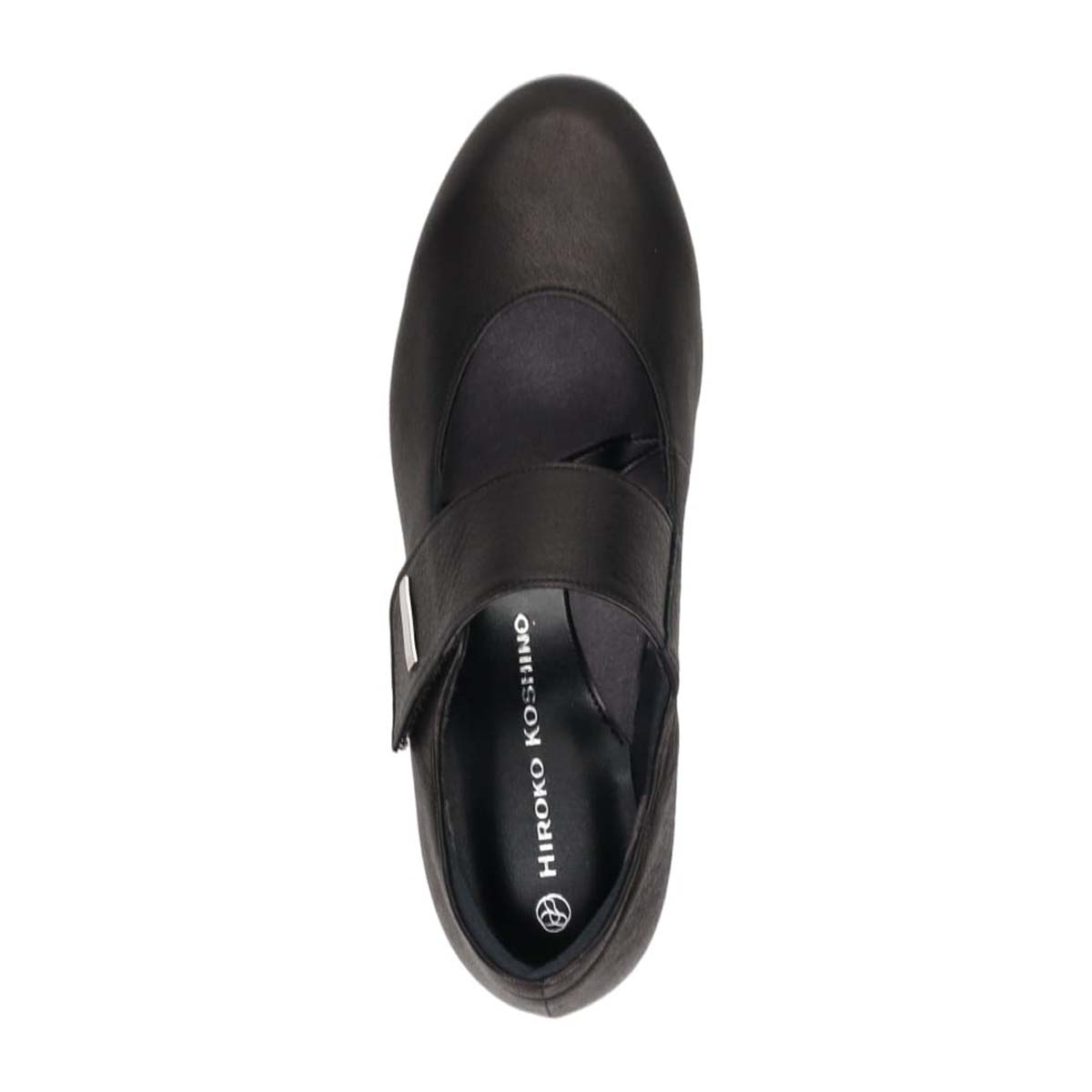 HIROKO KOSHINO 軽やかな履き心地♪甲ベルト付き カジュアルパンプス  HKL3614 BLACK 23.0