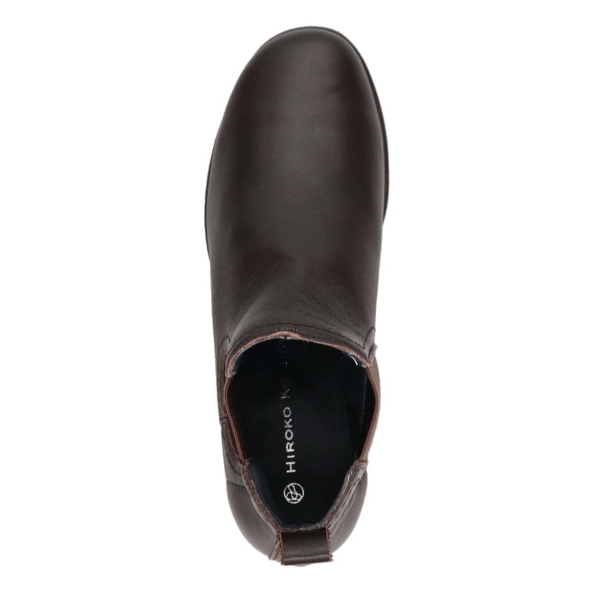 HIROKO KOSHINO しっとり＆ソフトなさわり心地が特徴の牛革を使用した ショート丈 サイドゴアブーツ  HKL4631 D-BROWN 23.0