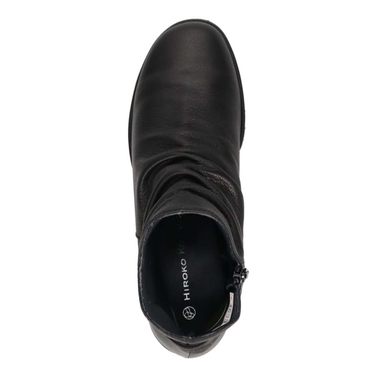 【防滑ソールタイプ】HIROKO KOSHINO キレイ目シルエット 柔らか素材 ショートブーツ   HKL4633H BLACK 23.0