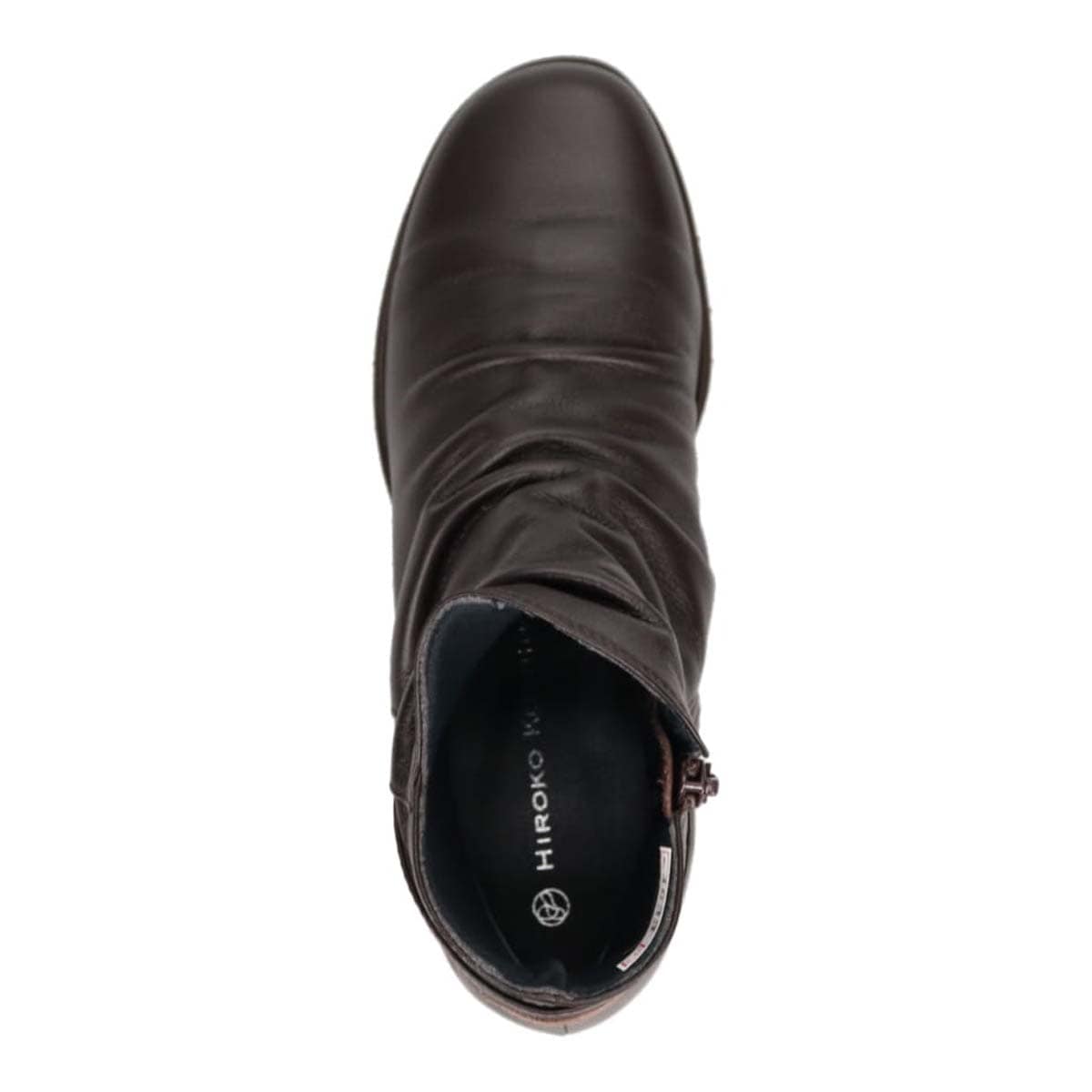 【防滑ソールタイプ】HIROKO KOSHINO キレイ目シルエット 柔らか素材 ショートブーツ   HKL4633H D-BROWN 23.0