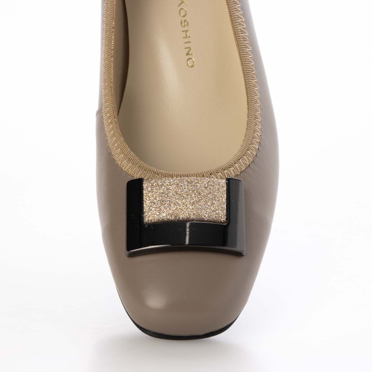 HIROKO KOSHINO 甲飾り付きデザインパンプス　HKL5157 OAK 23.0