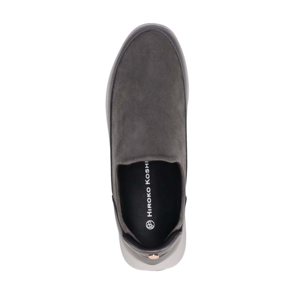【撥水仕様】HIROKO KOSHINO　防滑　スリッポンカジュアルシューズ　HKL6206 GRAY 23.0