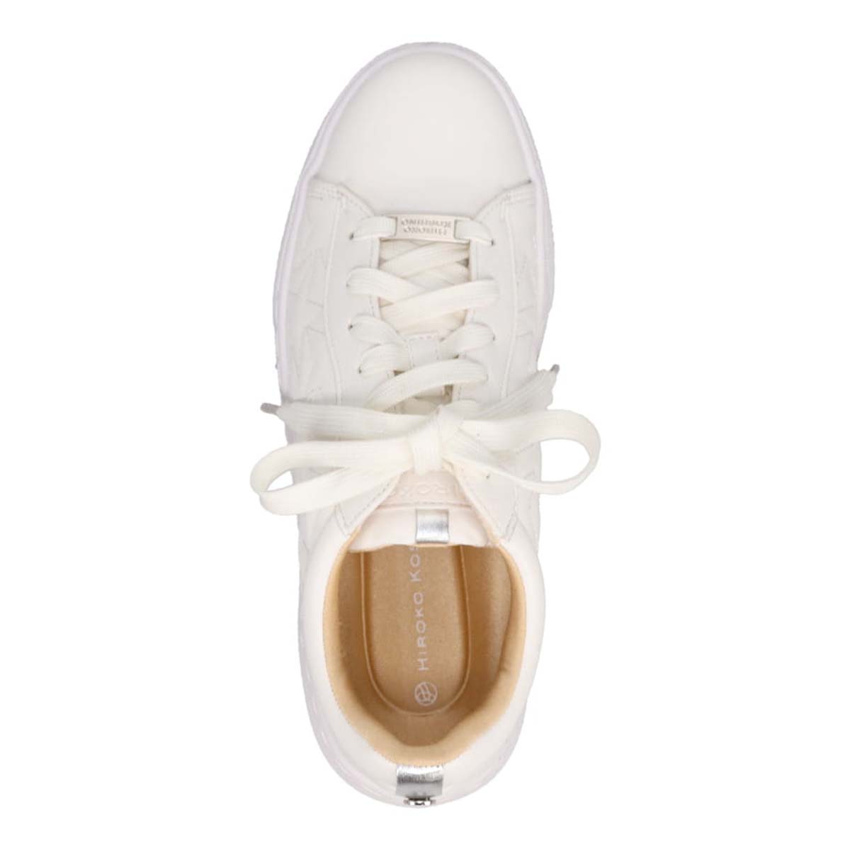 HIROKO KOSHINO キルティングレースアップスニーカー　HKL6209 IVORY 23