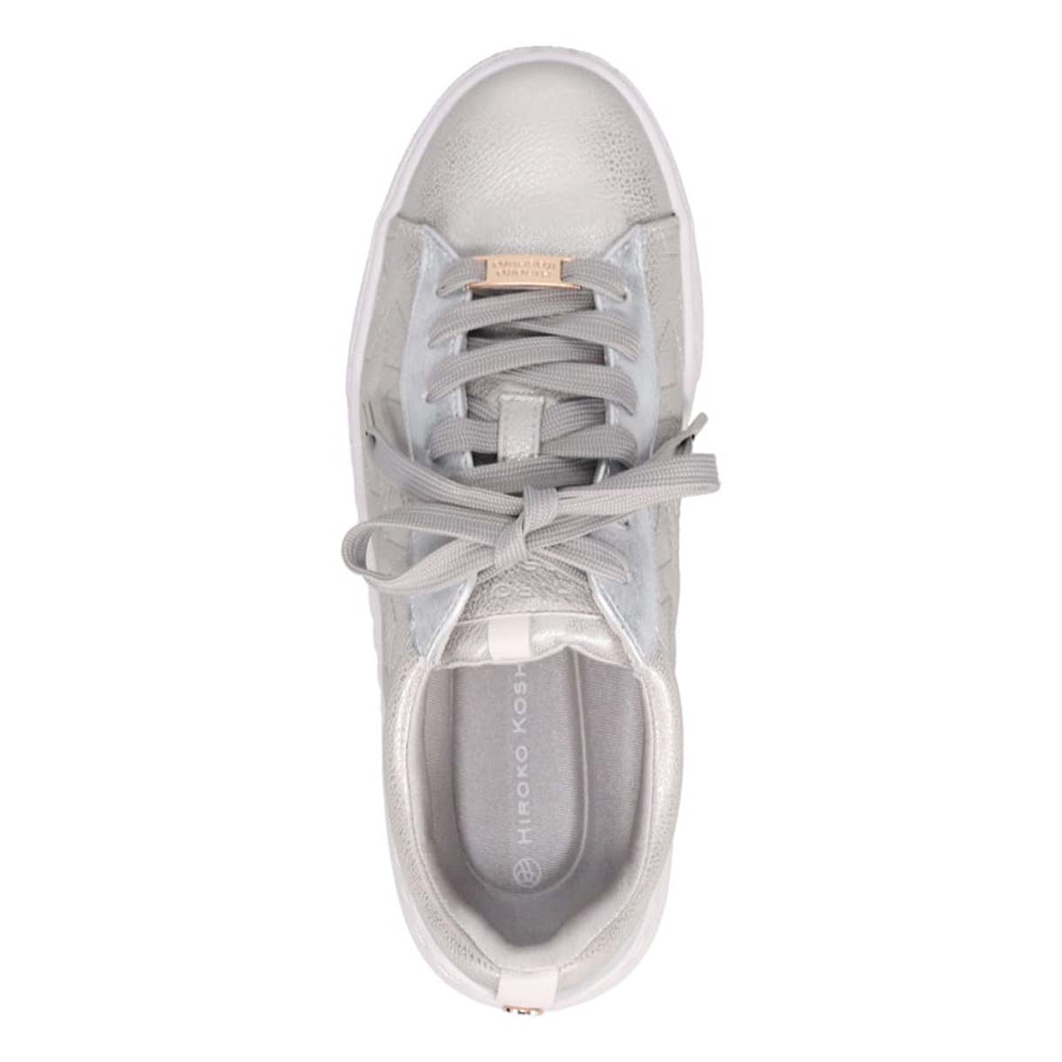 HIROKO KOSHINO キルティングレースアップスニーカー　HKL6209 SILVER 23