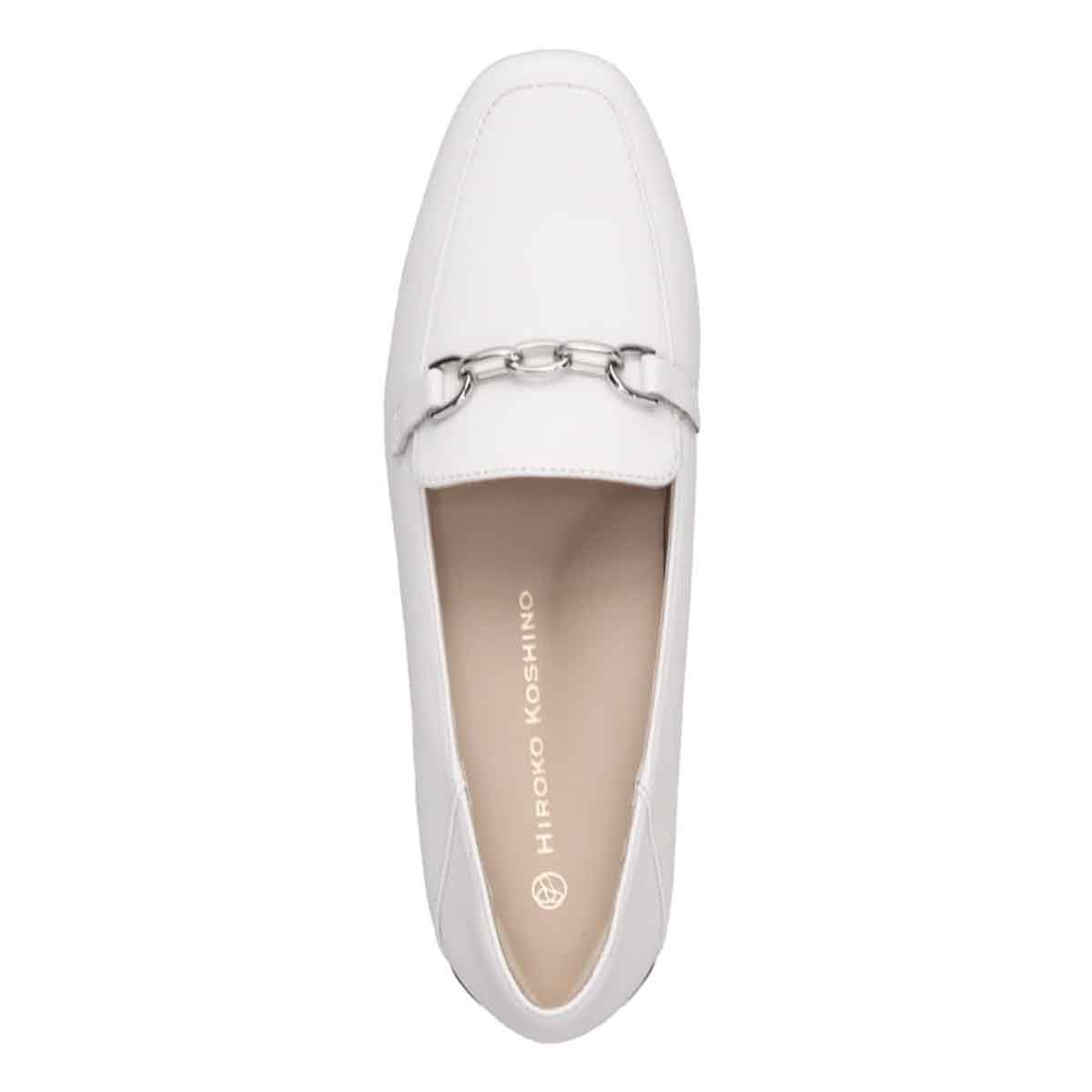HIROKO KOSHINO  モールドソール・モカパンプス   HKL7524 WHITE 23.0