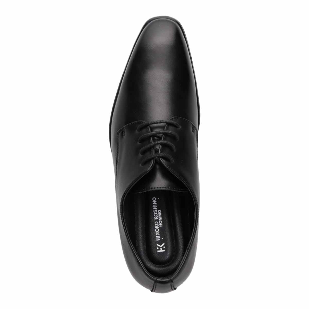 HIROKO KOSHINO HOMME  メンズ 外羽根プレーントゥビジネスシューズ  HR7002 BLACK 25.0