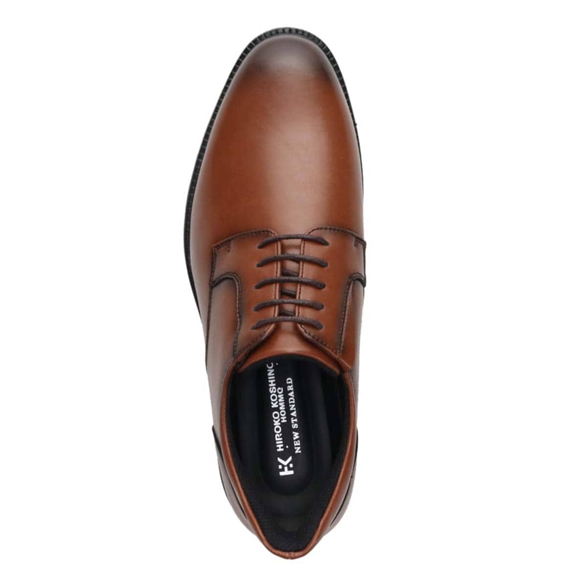 HIROKO KOSHINO HOMME  メンズ　外羽根プレーントゥビジネスシューズ　HR7302 BROWN 25.0
