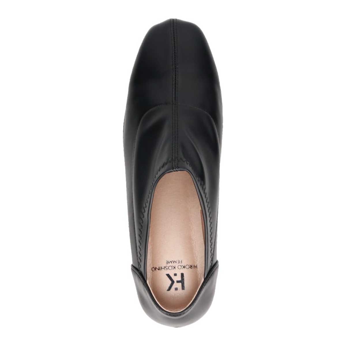 【防水加工】HIROKO KOSHINO FEMME　ストレッチパンプス　HRL1005 BLACK 23.0