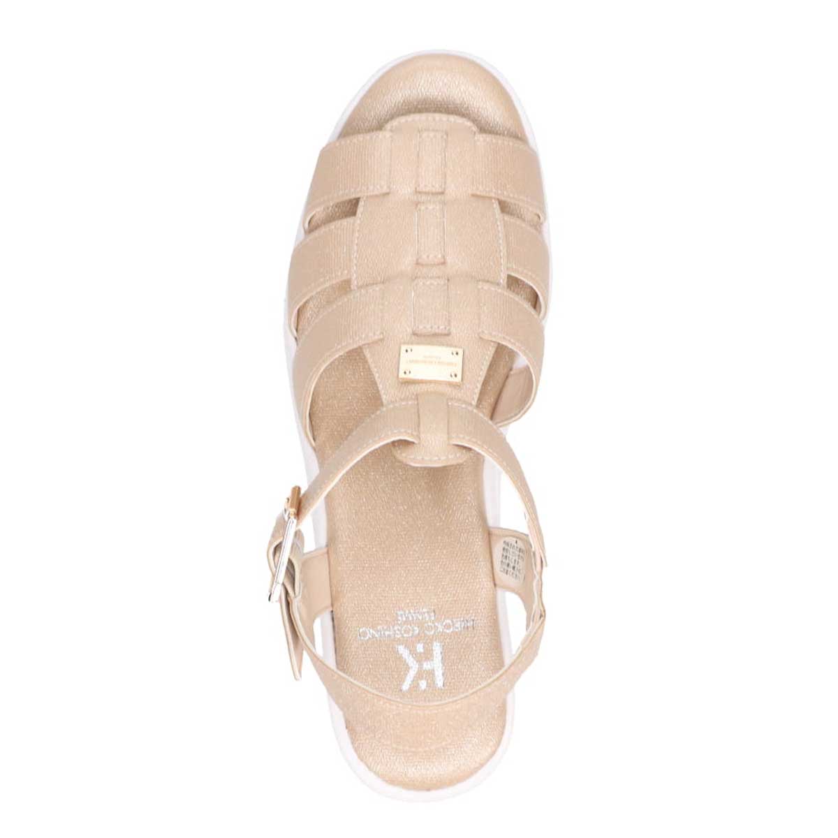 HIROKO KOSHINO FEMME　ウエッジソールグルカサンダル　HRL2006 BEIGE M　(23.0～23.5)