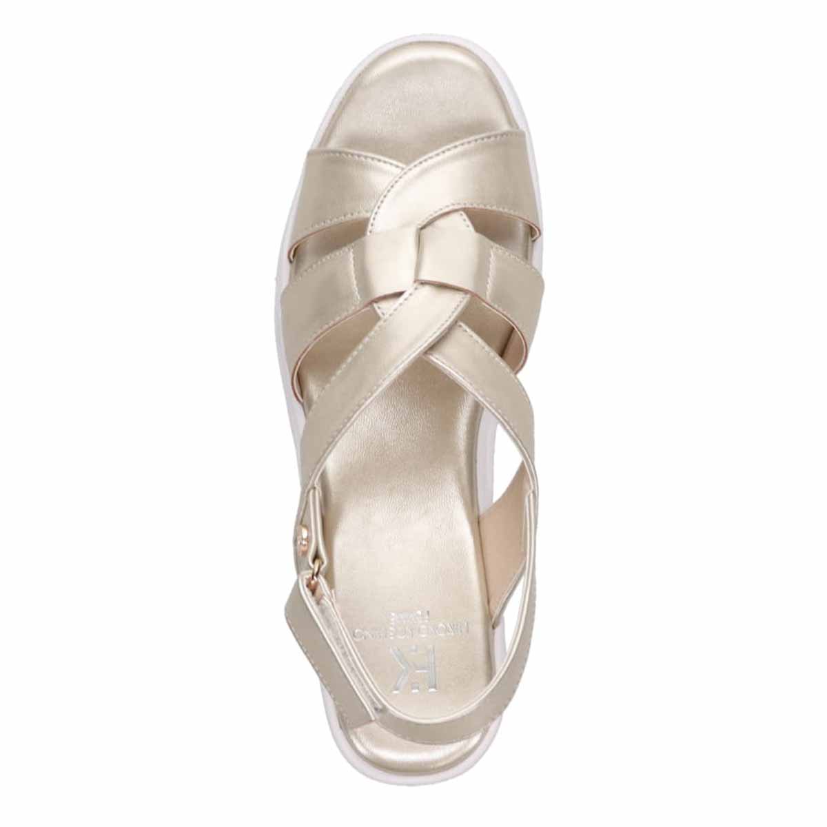 HIROKO KOSHINO FEMME クロスベルトウェッジサンダル HRL2028 BEIGE 23.0