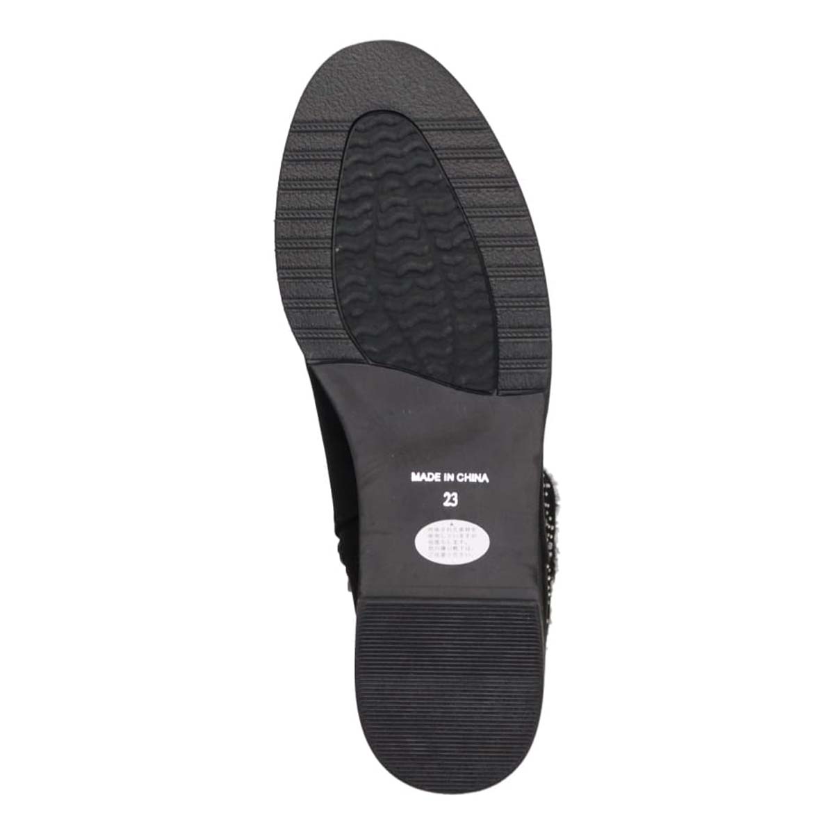 HIROKO KOSHINO FEMME　あたたかさと華やかさを両立 ファー付きスエードショートブーツ　HRL5006 BLACK 23.0