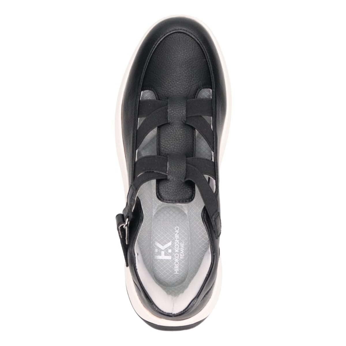 HIROKO KOSHINO FEMME クイックフィット ストラップ付スリッポンシューズ　HRL5009 BLACK 23.0