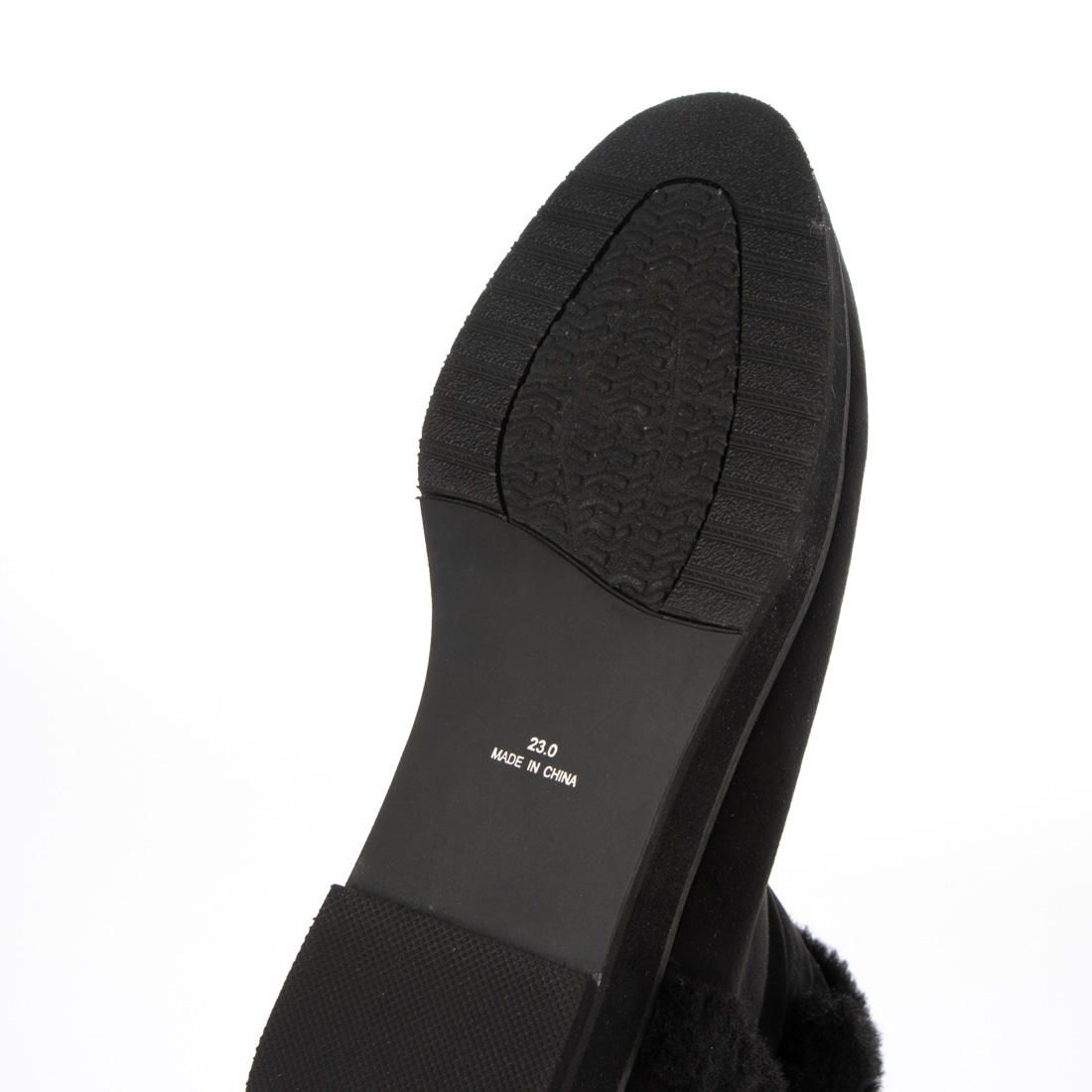 HIROKO KOSHINO FEMME ライニングがフェイクファーの温かいムートン風ブーツ HRL5015 BLACK 23.0