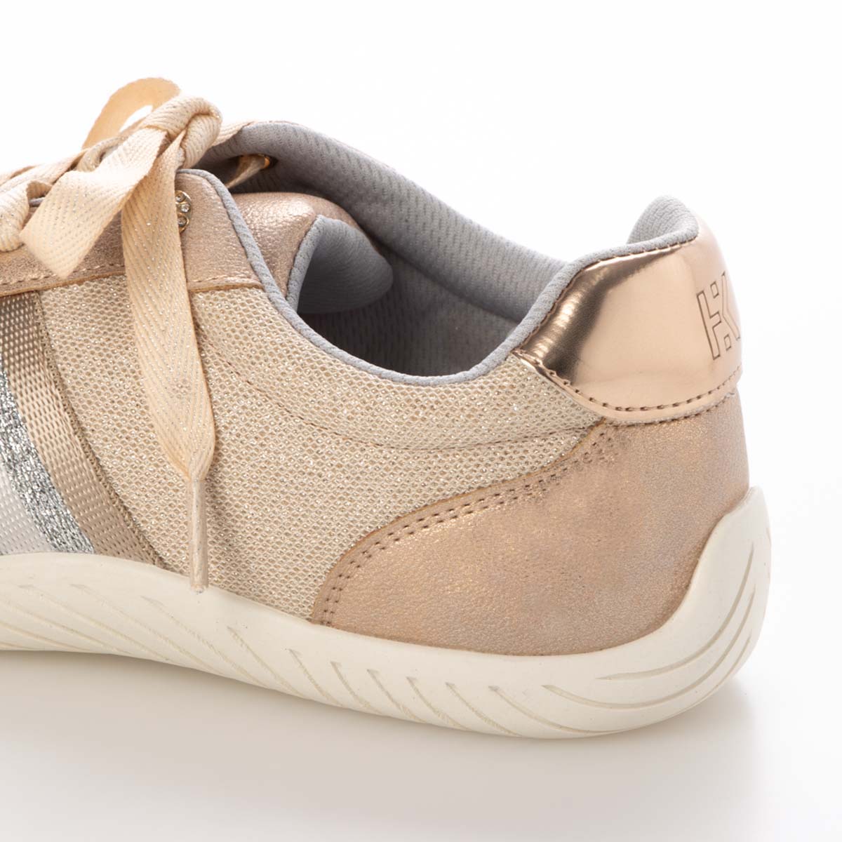 HIROKO KOSHINO FEMME キラキラ輝くメッシュに心躍る。バレエスニーカー　HRL7000 PINK 23.0