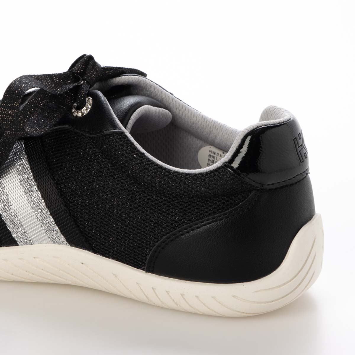HIROKO KOSHINO FEMME キラキラ輝くメッシュに心躍る。バレエスニーカー　HRL7000 BLACK 23.0